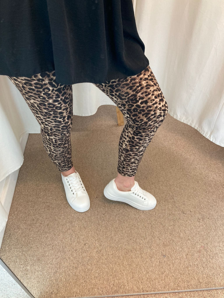 Super Smooth Leopard Leggings Comfy Be You Lifestyle Boutique 1 / Leopard Print Tan